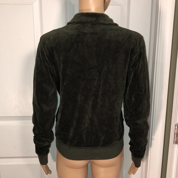 Juicy Couture Green Velour Jacket XL - Picture 5 of 7